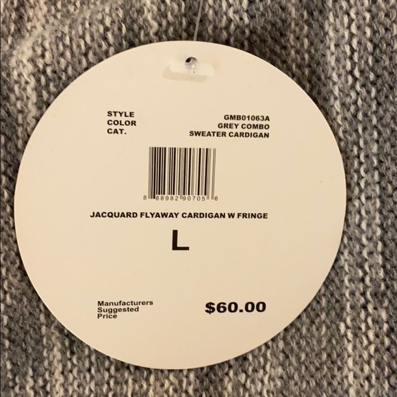 Love by Design Jacquard Cardigan Sweater Large - Picture 9 of 9